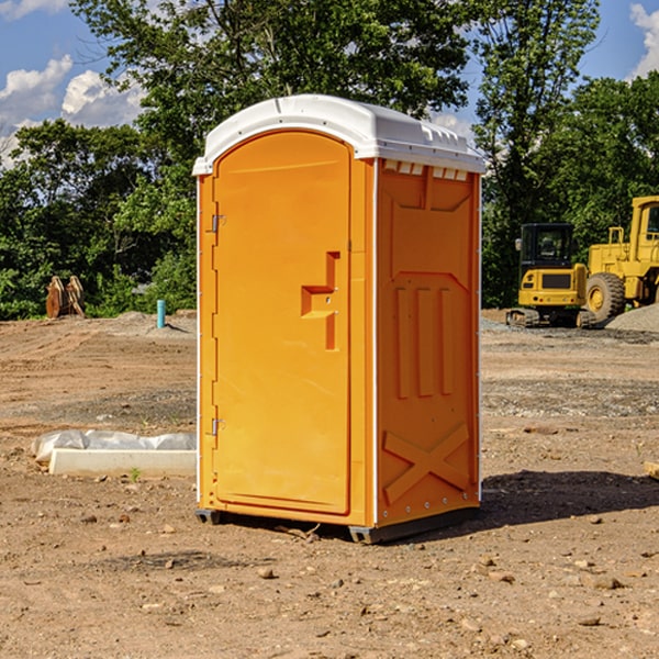 what is the maximum capacity for a single portable restroom in Clarence